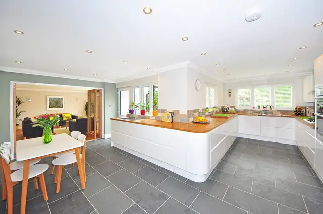 tile flooring in kitchen